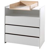 Vipack Bela nizka otroška komoda iz masivnega bora s previjalnim pultom 90x106 cm KIDDY – Cene