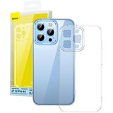 Baseus Prozorno zaščitno ohišje Crystal za iPhone 13 Pro + kaljeno steklo + komplet za čiščenje, (20756099) Cene
