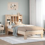 vidaXL Posteljni okvir brez vzmetnice 90x190 cm trdna borovina Cene