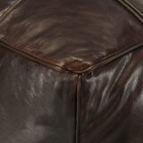  Tabure tamnosmeđi 60 x 60 x 30 cm od prave kozje kože | Eponuda.com