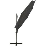 Konzolni suncobran sa stupom i LED svjetlima 300 cm antracit | shoptok.hr