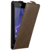 Cadorabo Ohišje, združljivo z Sony Xperia E3 v kava rjava - Zaščitni ovitek v obliki flipa z magnetnim zapiranjem, (20558980) | Shoptok.si