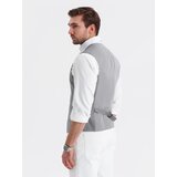 Ombre Men's suit vest without lapels - gray | Shoptok.si