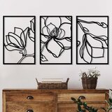 Opviq set zidnih dekoracija Erbas-1, 30x45 cm, 1.5 mm, 3 komada, Crna Cene