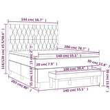  Kreveta s oprugama i madrac svjetlosivi 140x200cm tkanina | shoptok.hr