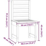  Vrtne stolice 2 kom bijele 50x48x91,5 cm masivna borovina | shoptok.hr
