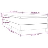  Okvir kreveta s oprugama i madrac svjetlosivi 80x200cm tkanina | shoptok.hr