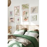Wallxpert set od 8 uramljenih slika Çgs-033, pastelni motivi u roze i zelenoj – cvetovi, ženski portret, suncobran i apstraktne šare, beli ram | Eponuda.com