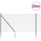 vidaXL Siva varjena žična ograja s 13 klinastimi sidri 1.4x25 m | Shoptok.si