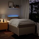  Krevet s oprugama i madracem krem 120 x 200 cm od tkanine | shoptok.hr