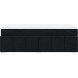 vidaXL Box spring postelja z vzmetnico črna 90x200 cm blago | Shoptok.si