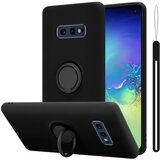 Cadorabo Ohišje, združljiv s Samsungom v tekoči črni barvi - zaščitni pokrov iz fleksibilnega silikona TPU z obročem, (20587341) Cene