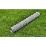 vidaXL Mrežna ograda od pocinčanog čelika za kokoši 25 x 1 m srebrna | shoptok.hr