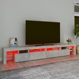 TV ormarić s LED svjetlima siva boja betona 260x36,5x40 cm | Eponuda.ba