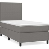 vidaXL Box spring postelja z vzmetnico temno siva 100x200 cm blago | Shoptok.si