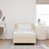  s opruga kutije s uzglavljem Krema 200 x 100 cm tkanina | shoptok.hr