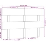  Uzglavlje za krevet 154 x 3 x 81 cm od masivne borovine | shoptok.hr