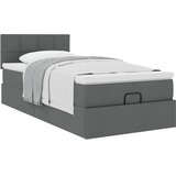  Otomanski krevet s madracem tamnosivi 90x200 cm tkanine | shoptok.hr