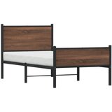  Metalni okvir kreveta bez madraca smeđi hrast 80x200 cm | shoptok.hr