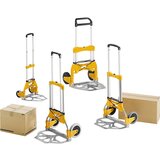eurokraft basic aluminijast voziček za prevoz vreč, zložljiv, slimline 125, s kolesi, odpornimi proti predrtju, od 1 kosa | Shoptok.si