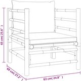  Vrtna sofa od bambusa sa smeđesivim jastucima | shoptok.hr