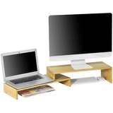 SoBuy organizator pisalne mize za monitor v barvi lesa v skandinavskem slogu, (20815117) | Shoptok.si