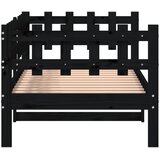  Dnevni ležaj crni 80 x 200 cm od masivne borovine | shoptok.hr