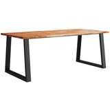 Maison Chic Jedilna miza - Kuhinjska miza - Jedilni stol z naravnim robom 200x90x75 cm trden akacijev les, (21714919) | Shoptok.si