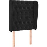  Uzglavlje s ušima crno 83 x 23 x 118/128 cm baršunasto | shoptok.hr