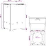  Poklopac za plinsku bocu 40 x 40 x 66 cm Čelik Crna | shoptok.hr