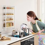 IBUYKE stensko stojalo za začimbe 4 nivoji naravno | Shoptok.si