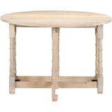 Maison Chic Jedilna miza - Kuhinjska miza - Jedilni stol okrogla 110x76 cm trden mangov les, (21715028) Cene