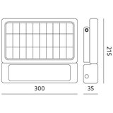  LED solarni reflektor sa senzorom LED/10W/3,7V 4000K IP65 7200 mAh | Eponuda.com