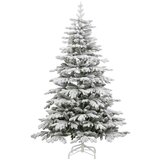 vidaXL Umetno Zložljivo Božično Drevo Bela 180 cm PE in PVC | Shoptok.si