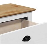 vidaXL L klop v preddverju "BODO" Bela in rjava 114x40x45 cm | Shoptok.si