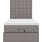 vidaXL Otomanski posteljni okvir z vzmetnico taupe 90x200 cm blago | Shoptok.si