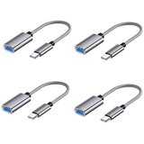 INF Type-C najlonsko pleten kabel 4-pack, USB 3.0, OTG in PD Gray, (5000296348) Cene