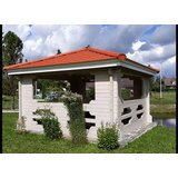Male kuće Drvena nadstrešnica IBIZA 400 × 400 cm sa šindrom | shoptok.hr