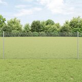 vidaXL varjena žična ograja z 11 U stebrički Siva 0.8x25 m Jeklo Cene