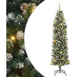  Umjetno vitko božićno drvce Zelena i bijela 210 cm | shoptok.hr