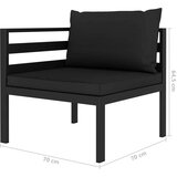  6-dijelna vrtna garnitura s jastucima aluminijska antracit | shoptok.hr