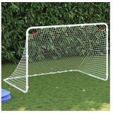 vidaXL Nogometni gol bel 122x81x81 cm jeklo | Shoptok.si