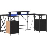 vidaXL Stol Crni hrast 182 x 101 x 87.5 cm Konstruirano drvo | shoptok.hr