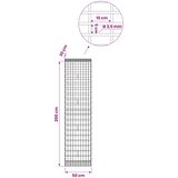  Gabion s žicom debljine 3,5 mm i mrežom 5x10 cm 50x30x200 cm | shoptok.hr