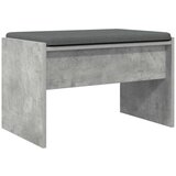  Klupa za hodnik s jastukom Betonski sivi 60 x 38 x 46 cm | shoptok.hr