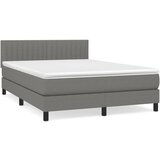 Maison Chic Box spring postelja - Vzmetna postelja z vzmetnico temno siva 140x200 cm blago SL14522, (21906156) | Shoptok.si