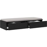 Krovni Nočne omarice Črn hrast MDF, furnir iz hrasta 90 x 36.5 x 16.5 cm, (22008170) | Shoptok.si