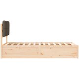  Krevetni okvir s tapiciranim uzglavljem Sivo-smeđa 100 x 200 cm | shoptok.hr