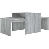 vidaXL komplet klubskih mizic siv sonoma 100x48x40 cm konstruiran les | Shoptok.si