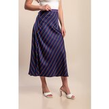 Fenzy Plus Size Suknja S Prugastim Printom, Ljubičasta | shoptok.hr